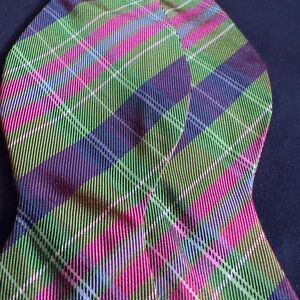 Brooks Brothers Multicolor Plaid Bow Tie